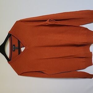 NWT Jos. A. Bank Rust V Neck Merino Wool Sweater
